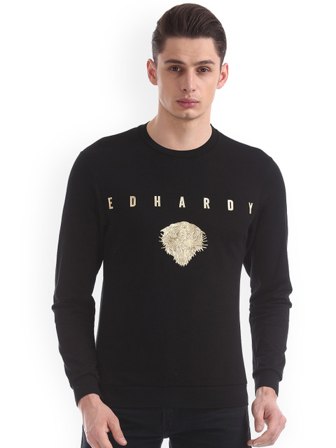 

Ed Hardy Men Black Printed Sweatshirt