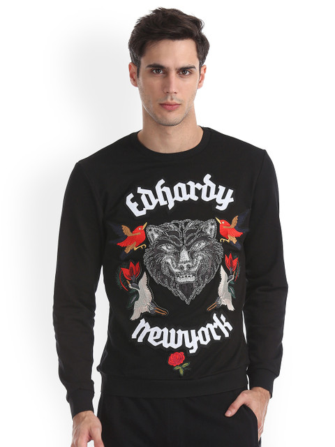 

Ed Hardy Men Black Printed Sweatshirt