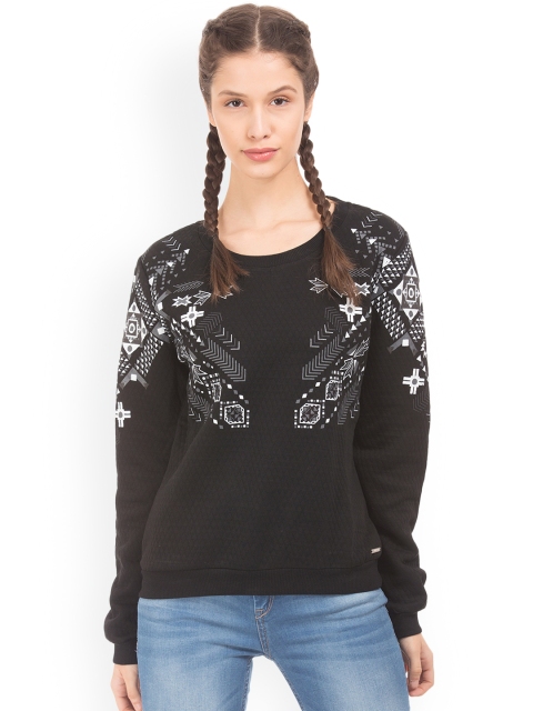 

Ed Hardy Women Black Printed Sweatshirt