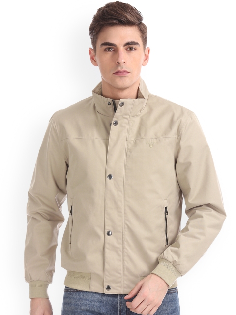 

GANT Men Beige Solid Windcheater Padded Jacket