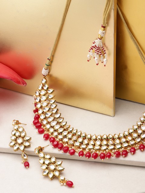 

Melani Borsa Pink Gold-Plated Kundan-Studded Handcrafted Jewellery Set