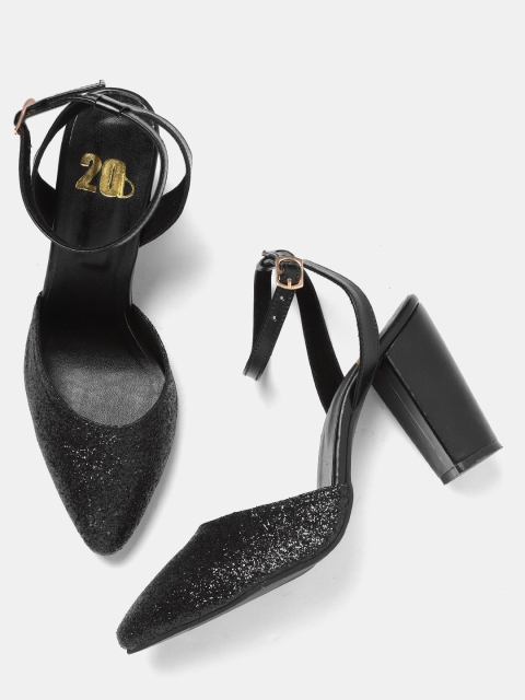 

20Dresses Women Black Solid Pumps