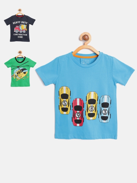 

Lazy Shark Boys Pack of 3 Printed T-shirts, Green