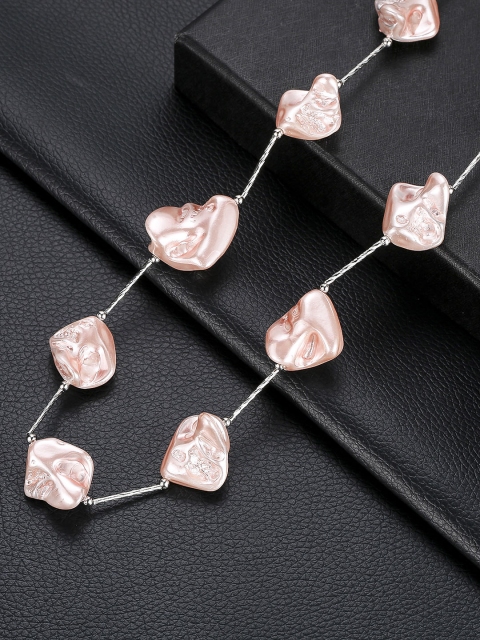 

Designs By Jewels Galaxy Pink Rhodium-Plated Handcrafted Necklace