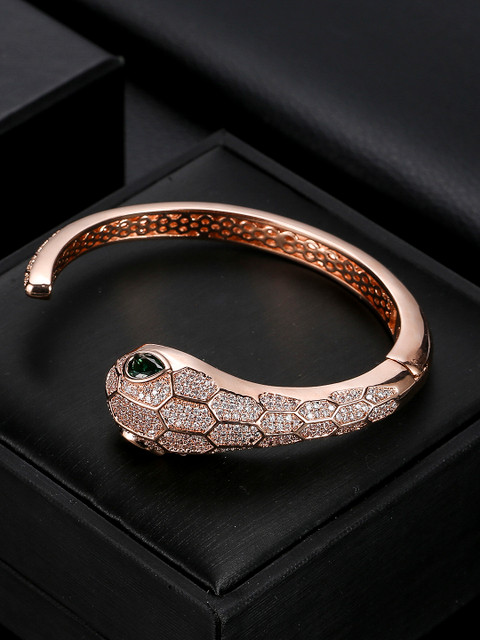 

Designs By Jewels Galaxy Rose Gold-Plated Handcrafted Cuff Bracelet