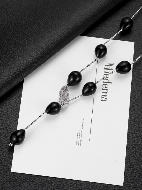 

Designs By Jewels Galaxy Black Rhodium-Plated Handcrafted Necklace