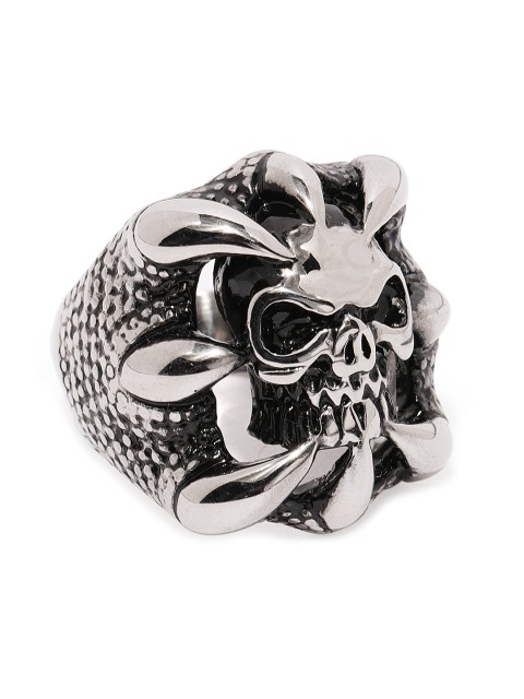 

The Bro Code Men Silver-Toned Skull Shaped Finger Ring