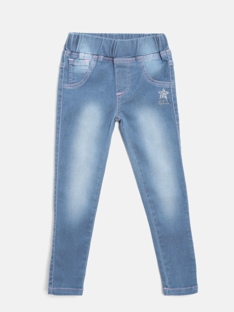 

612 league Girls Blue Washed Jeggings