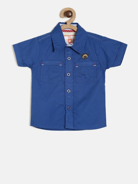 

612 league Boys Blue Regular Fit Solid Casual Shirt