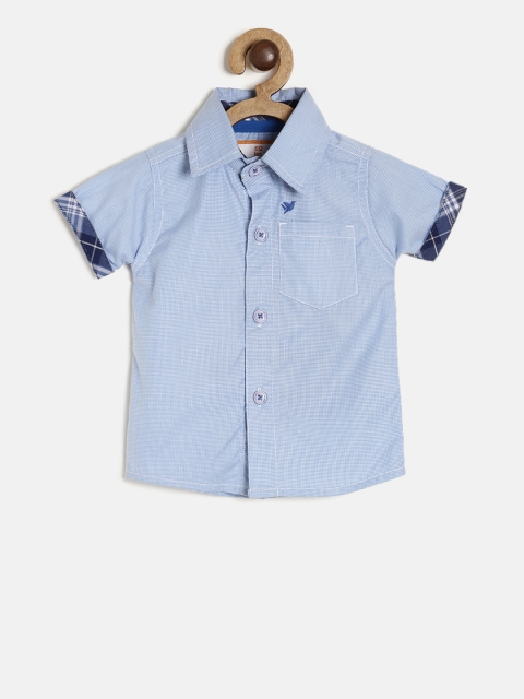 

612 league Boys Blue Regular Fit Solid Casual Shirt