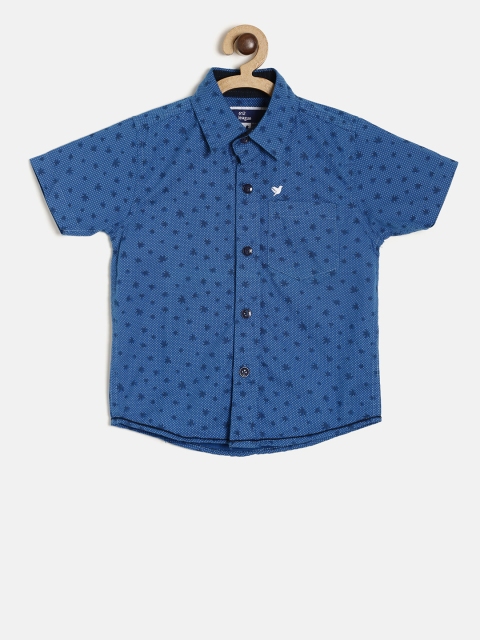

612 league Boys Blue Regular Fit Printed Casual Shirt