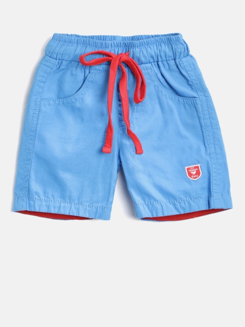 

612 league Boys Blue Solid Regular Fit Shorts