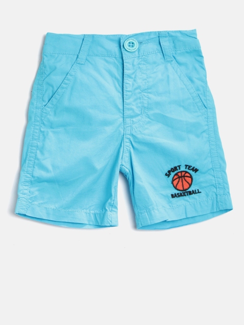

612 league Boys Blue Solid Regular Fit Shorts