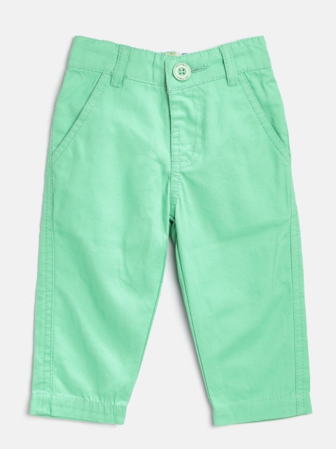 

612 league Boys Green Regular Fit Solid Trousers