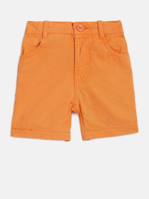 

612 league Boys Orange Solid Regular Fit Shorts
