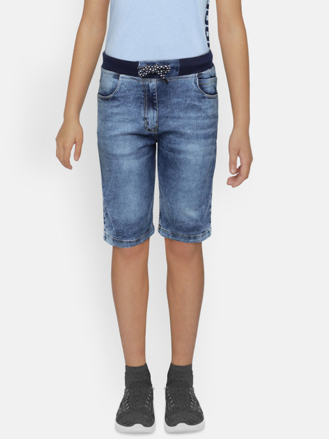 

612 league Boys Blue Washed Regular Fit Denim Shorts