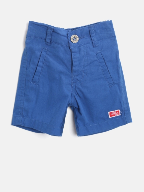 

612 league Boys Blue Solid Regular Fit Shorts