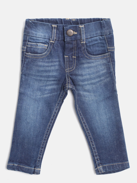 

612 league Boys Navy Blue Regular Fit Mid-Rise Clean Look Stretchable Jeans
