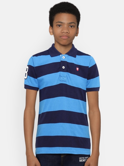 

612 league Boys Blue Striped T-shirt