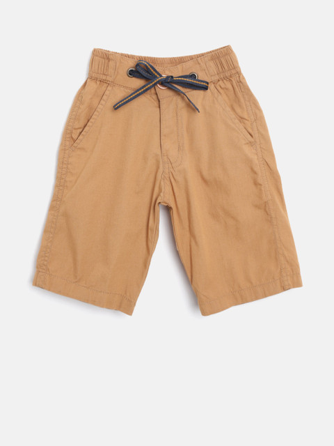 

612 league Boys Brown Solid Regular Fit Shorts