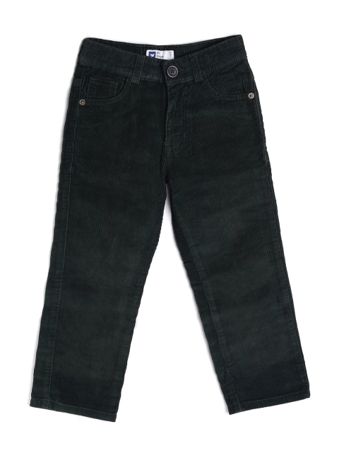 

612 league Boys Green Regular Fit Solid Regular Trousers