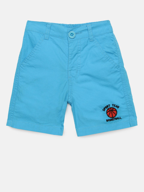 

612 league Boys Blue Solid Regular Shorts
