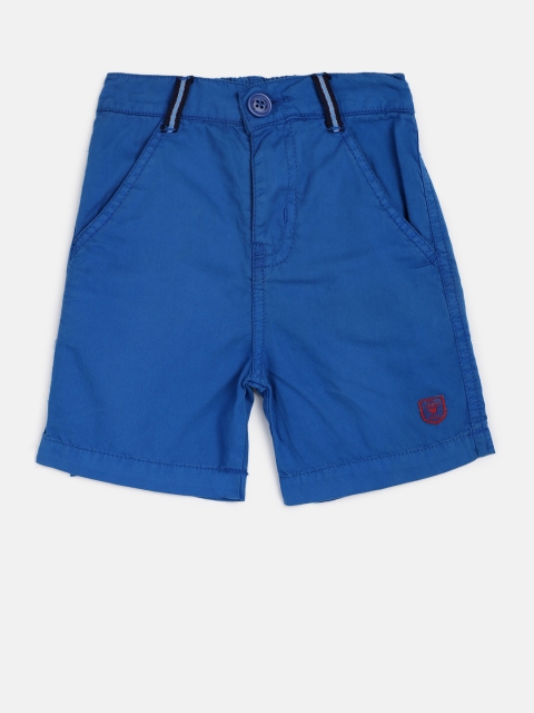 

612 league Boys Blue Solid Regular Shorts