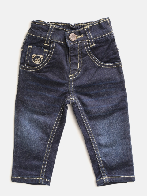 

612 league Boys Navy Blue Stretchable Regular Fit Mid-Rise Clean Look Jeans
