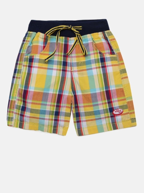 

612 league Boys Multicoloured Checked Regular Fit Shorts, Multi