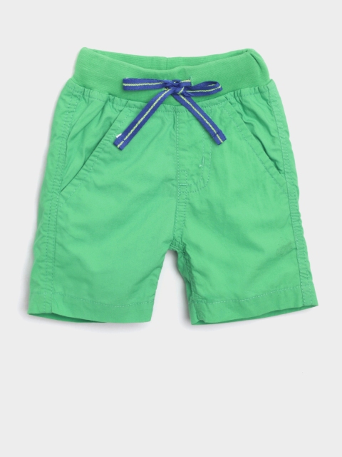 

612 league Boys Green Solid Regular Fit Shorts