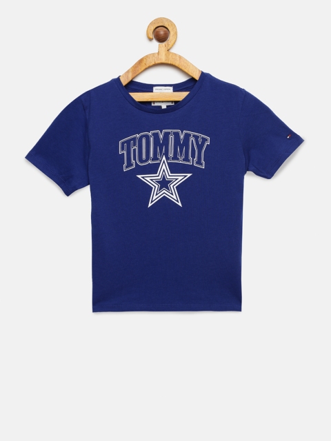 

Tommy Hilfiger Girls Blue Printed Round Neck T-shirt