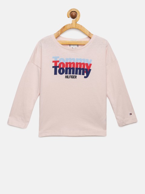 

Tommy Hilfiger Girls Pink Printed Round Neck T-shirt