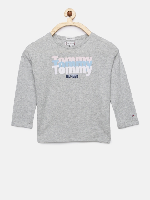 

Tommy Hilfiger Girls Grey Printed Round Neck T-shirt