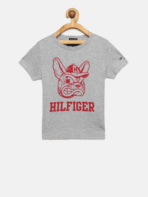 

Tommy Hilfiger Boys Grey Printed T-shirt