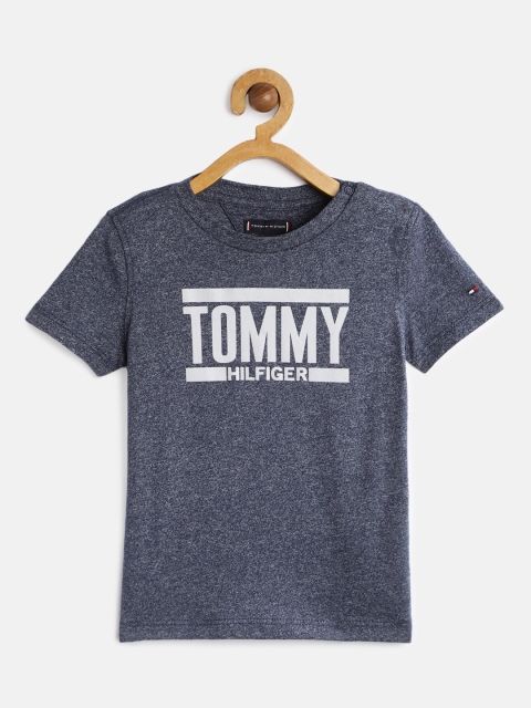 

Tommy Hilfiger Boys Navy Blue Printed Round Neck T-shirt