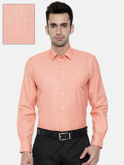

Peter England Men Coral Slim Fit Solid Formal Shirt