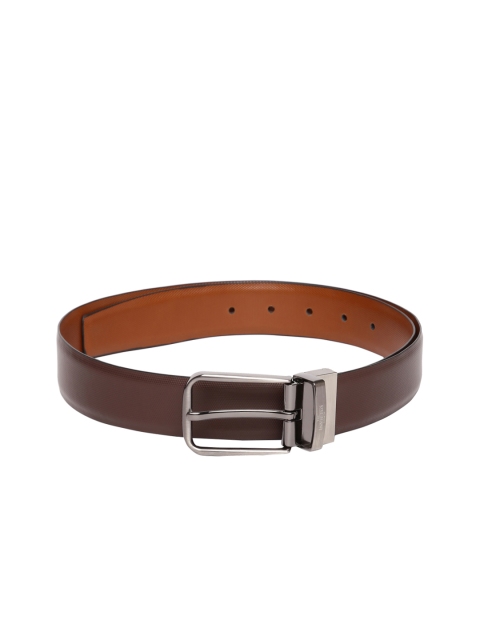 

INVICTUS Men Brown Textured Reversible Leather Belt