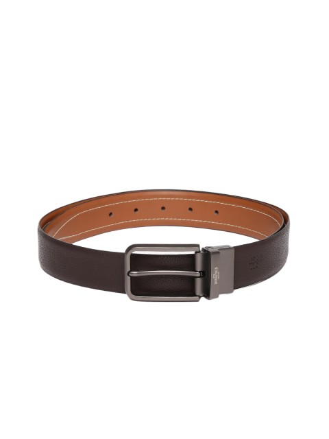 

INVICTUS Men Brown Textured Reversible Leather Belt