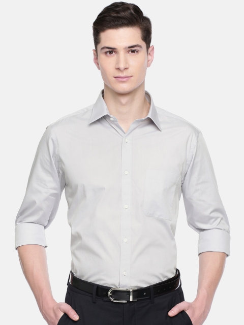 

Raymond Men Grey Contemporary Slim Fit Solid Formal Shirt