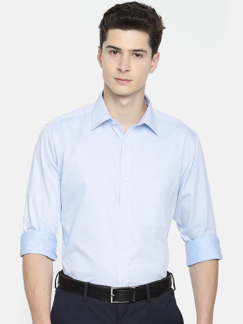 

Raymond Men Blue Slim Fit Self Design Formal Shirt