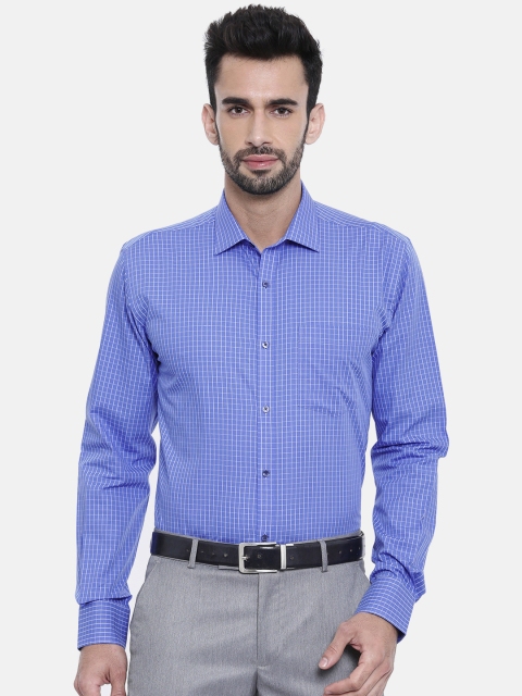 

Park Avenue Men Blue Slim Fit Checked Formal Shirt