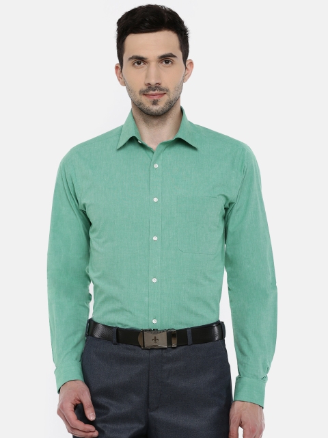 

Raymond Men Green Slim Fit Solid Formal Shirt