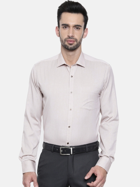 

Park Avenue Men Beige Slim Fit Self Design Formal Shirt