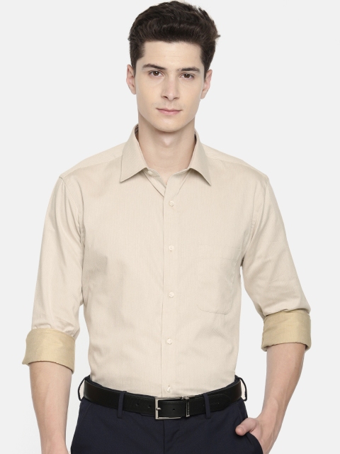 

Raymond Men Beige Slim Fit Self Design Formal Shirt