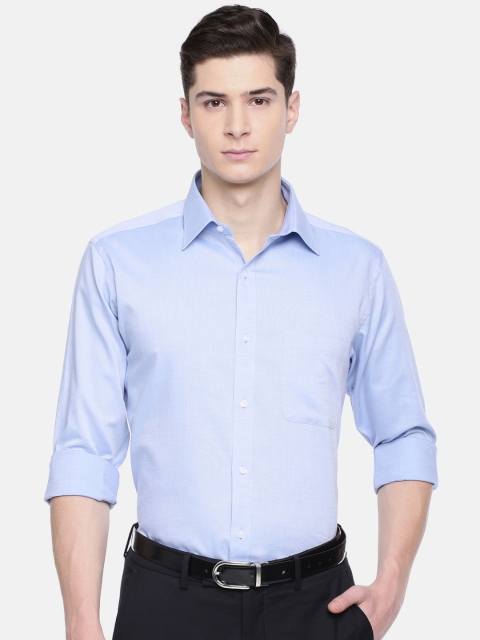 

Raymond Men Blue Slim Fit Solid Formal Shirt