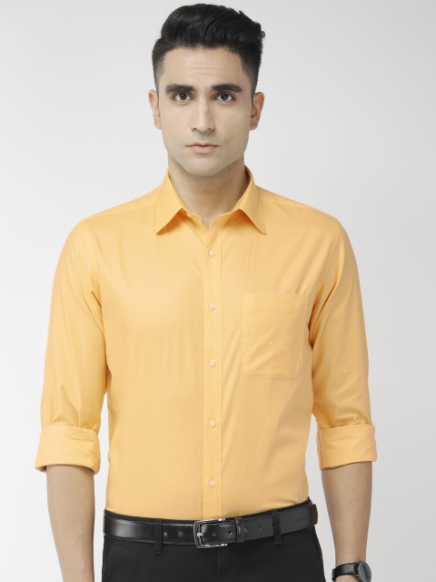 

Raymond Men Yellow Slim Fit Solid Formal Shirt