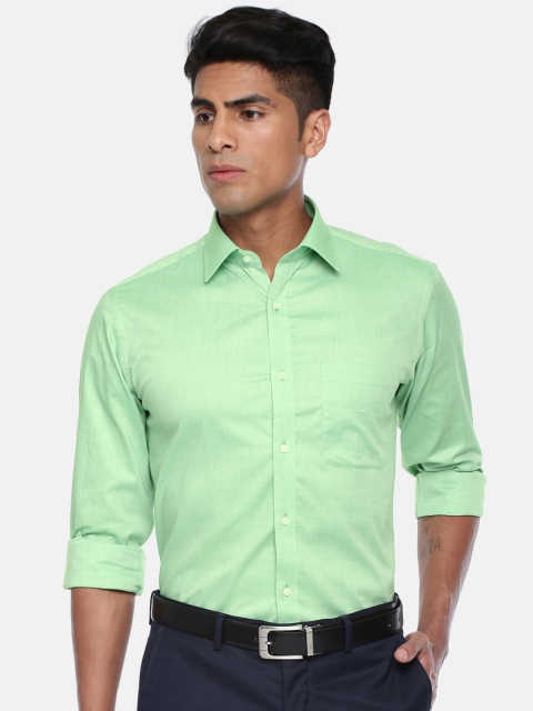 

Raymond Men Green Slim Fit Solid Formal Shirt