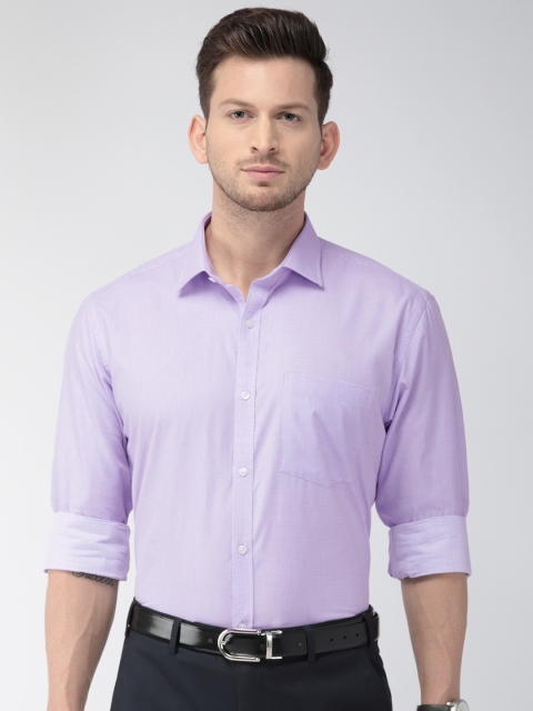

Park Avenue Men Violet Slim Fit Self Design Formal Shirt