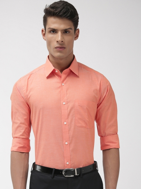 

Raymond Men Orange Slim Fit Solid Formal Shirt
