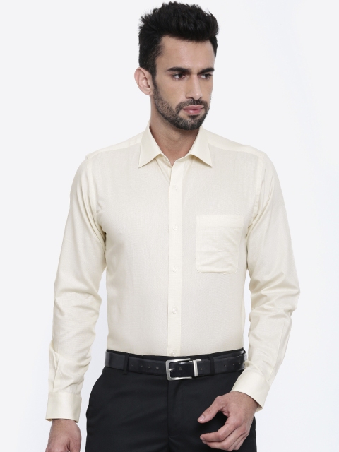 

Raymond Men Cream-Coloured Slim Fit Solid Formal Shirt